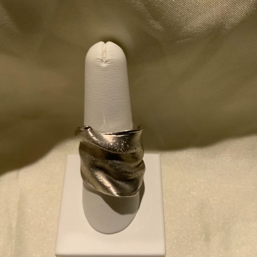 Sterling silver wide ring - Picture 3 of 4
